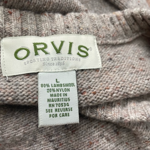 Vintage Orvis Crew Neck Sweater Lamb Wool Size Large - Picture 3 of 3